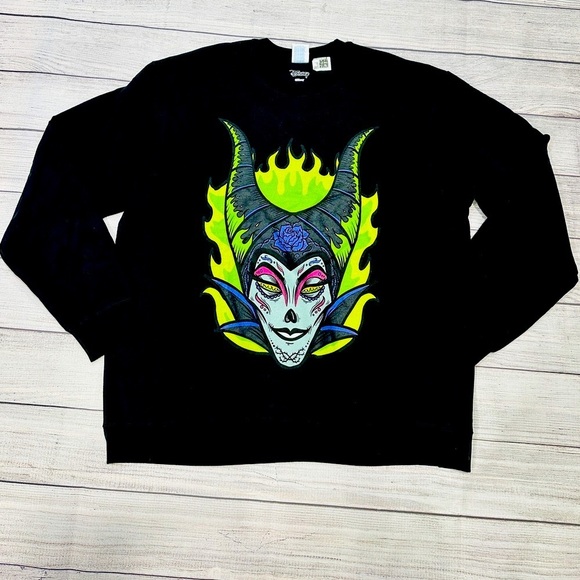 Disney Other - Disney Villains Sleeping Beauty Maleficent Skull Sweatshirt